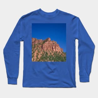 Blue Sky, Red Rocks, Evergreens Long Sleeve T-Shirt